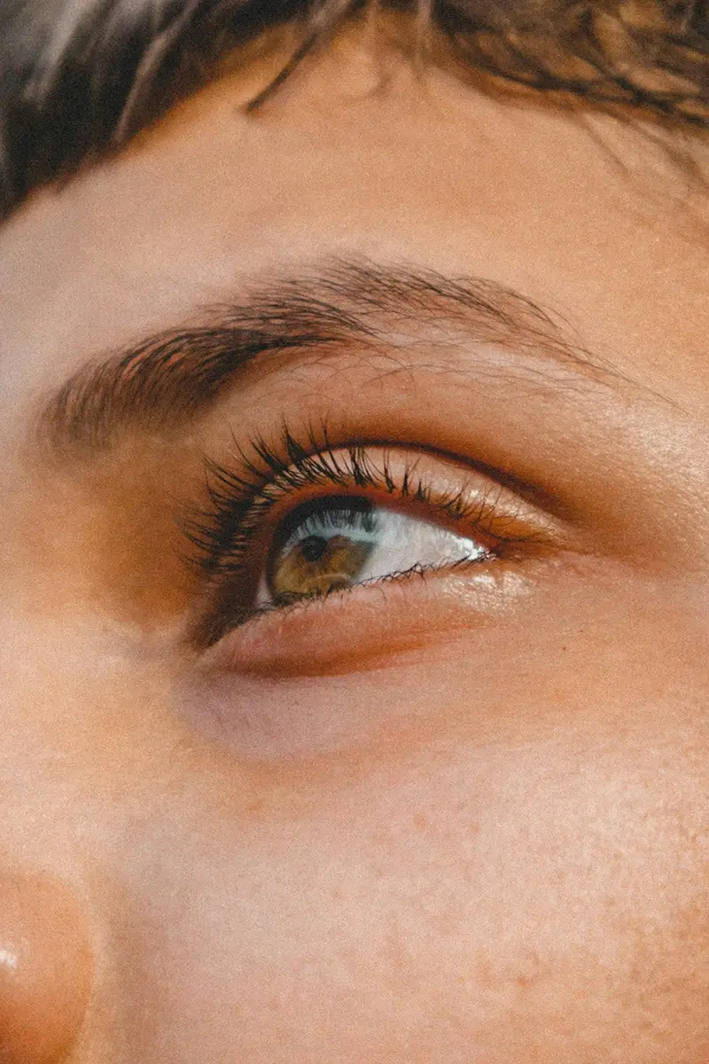 Close up of child's hazel eye
