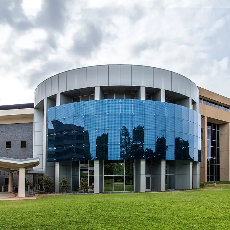 The exterior of DMEIF