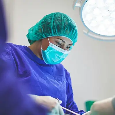 Surgeon during procedure